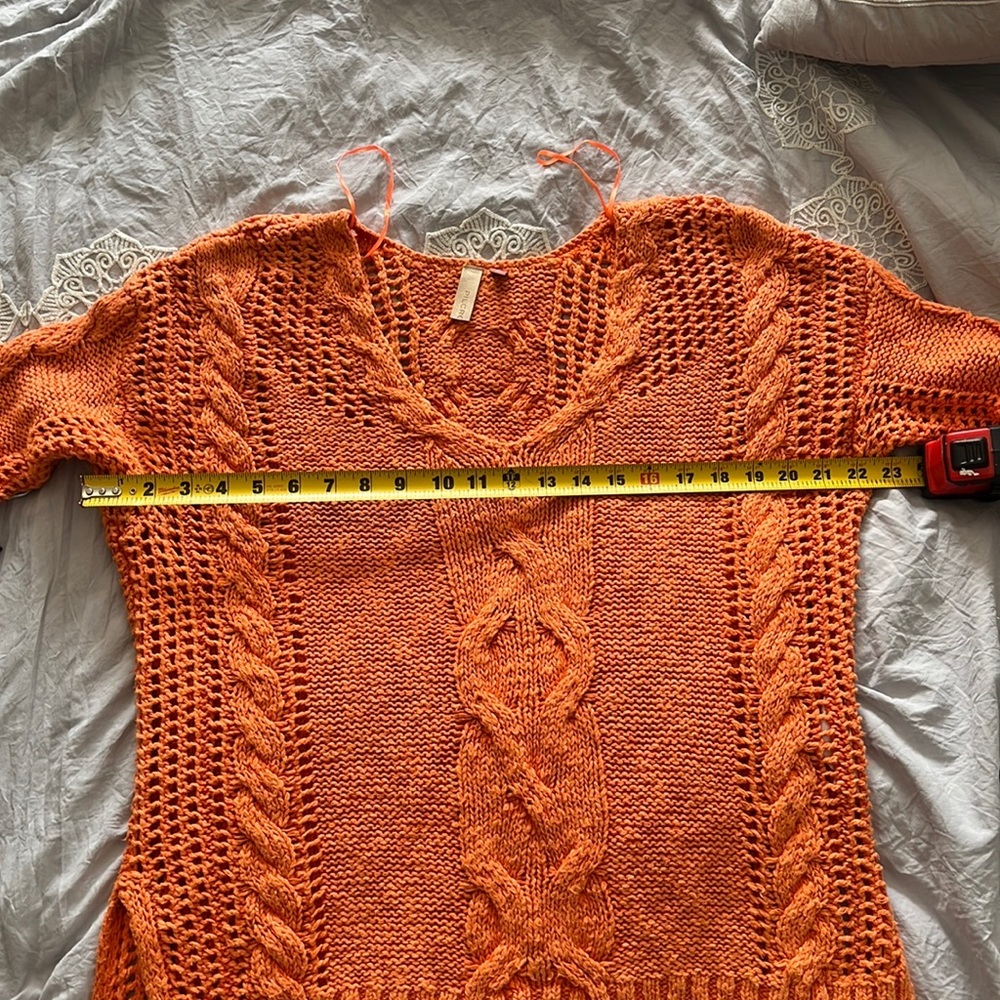 Anthropologie Orange V-Neck Sweater - Picture 8 of 8